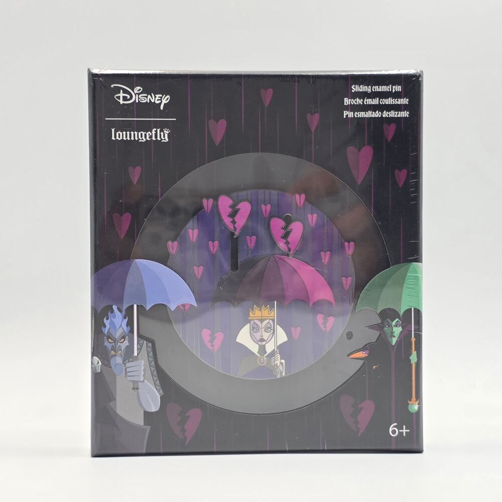 Loungefly Disney Villains Curse Your Hearts 3" Collector Box Sliding Pin